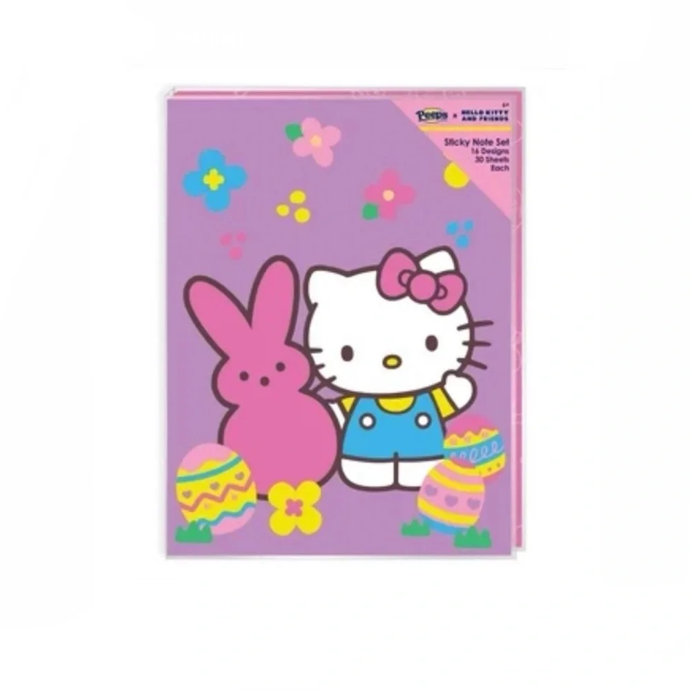 Hello Kitty and Peeps Sticky Note Set - Pink and Purple